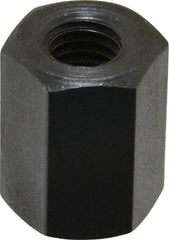 TE-CO - M8x1.25 Metric Coarse, 19mm OAL Steel Standard Coupling Nut - Black Oxide Coated, 14mm Width Across Flats - Eagle Tool & Supply