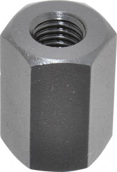 TE-CO - M12x1.75 Metric Coarse, 32mm OAL Steel Standard Coupling Nut - Black Oxide Coated, 22mm Width Across Flats - Eagle Tool & Supply