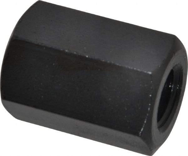 TE-CO - M16x2.00 Metric Coarse, 40mm OAL Steel Standard Coupling Nut - Black Oxide Coated, 27mm Width Across Flats - Eagle Tool & Supply