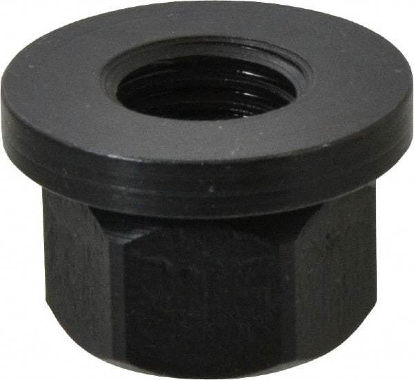 TE-CO - M16x2.00, 33mm Flange Diam, 21mm High, 24mm Across Flats, Flange Nut - Grade 12L14 Steel, Black Oxide Finish, 5" Flange Height, TCMAI - Eagle Tool & Supply