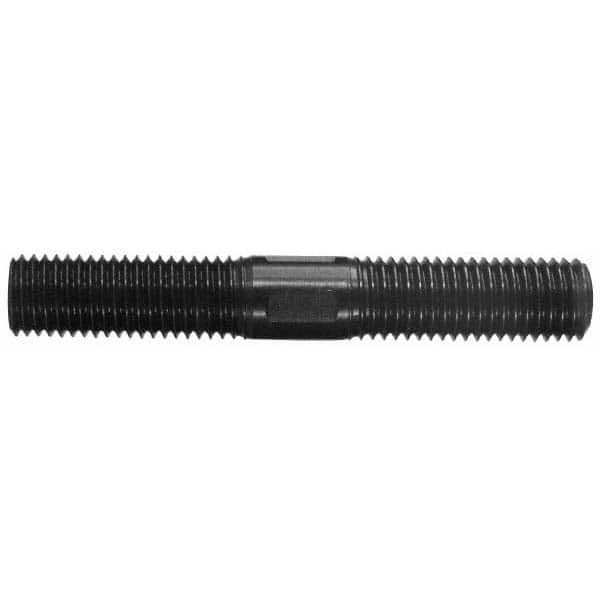 1/4-20 2-1/2″ OAL Equal Double Threaded Stud Steel, 1″ Equal Thread Length