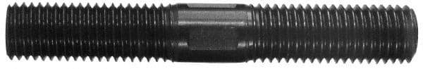 Gibraltar - 1-8 22" OAL Equal Double Threaded Stud - Alloy Steel, Black Oxide Finish, 2-1/2" Equal Thread Length - Eagle Tool & Supply