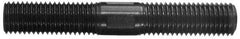Gibraltar - 1-8 22" OAL Equal Double Threaded Stud - Alloy Steel, Black Oxide Finish, 2-1/2" Equal Thread Length - Eagle Tool & Supply