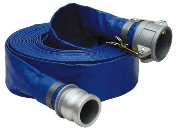 Alliance Hose & Rubber - -5 to 130°F, 6" Inside x 6" Outside Diam, PVC Liquid Suction & Discharge Hose - Blue, 100' Long, 35 psi Working Pressure - Eagle Tool & Supply