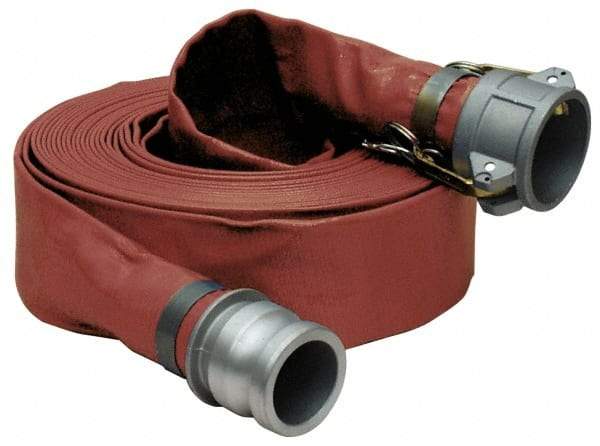 Alliance Hose & Rubber - -5 to 130°F, 4" Inside x 4" Outside Diam, PVC Liquid Suction & Discharge Hose - Brown, 100' Long, 100 psi Working Pressure - Eagle Tool & Supply