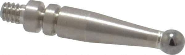 Mitutoyo - 2mm Ball Diam, Carbide, Ball Test Indicator Contact Point - 0.59" Contact Point Length, Use with Mitutoyo 513 Series Dial Test Indicators - Eagle Tool & Supply
