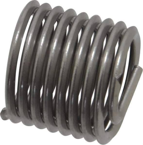 Heli-Coil - M11x1.50 Metric Coarse, 16.5mm OAL, Free Running Helical Insert - 7-7/8 Free Coils, Tanged, Stainless Steel, Bright Finish, 1-1/2D Insert Length - Eagle Tool & Supply