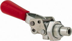 De-Sta-Co - 200 Lb Load Capacity, Mounting Plate Base, Carbon Steel, Standard Straight Line Action Clamp - 0.39" Plunger Diam, Straight Handle - Eagle Tool & Supply