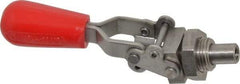 De-Sta-Co - 200 Lb Load Capacity, Mounting Plate Base, Stainless Steel, Standard Straight Line Action Clamp - 0.39" Plunger Diam, Straight Handle - Eagle Tool & Supply