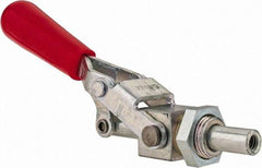 De-Sta-Co - 300 Lb Load Capacity, Mounting Plate Base, Carbon Steel, Standard Straight Line Action Clamp - 0.44" Plunger Diam, Straight Handle - Eagle Tool & Supply