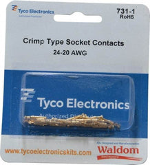Tyco/Amp - 25 Piece, Socket Contact Connector Kit - 24 to 20 AWG Compatible Wire Size - Eagle Tool & Supply