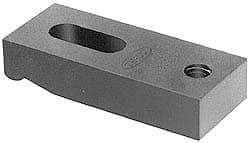 Gibraltar - 3/8" Stud, Medium Carbon Steel, Strap Clamp - 3/4" Travel, 3" OAL x 1-1/4" Wide x 5/8" High, Black Oxide Finish, Radius Nose - Eagle Tool & Supply