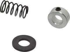 TE-CO - 1/2" Size, Black Oxide Coated Washer Clamp Support - Includes Shaft Collar, Spring & Washer - Eagle Tool & Supply