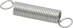 Made in USA - 15/32" OD, 10.43 Lb Max Load, 3-5/8" Max Ext Len, 0.054" Wire Diam Extension Spring - 6.43 Lb/In Rating - Eagle Tool & Supply