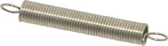 Made in USA - 1/4" OD, 3.01 Lb Max Load, 3-3/16" Max Ext Len, 0.028" Wire Diam Extension Spring - 1.76 Lb/In Rating - Eagle Tool & Supply