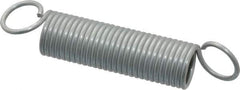 Made in USA - 15/32" OD, 10.43 Lb Max Load, 3-5/8" Max Ext Len, 0.054" Wire Diam Extension Spring - 6.43 Lb/In Rating - Eagle Tool & Supply