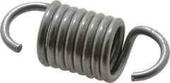 Made in USA - 3/4" OD, 40.25 Lb Max Load, 2-5/8" Max Ext Len, 0.105" Wire Diam Extension Spring - 81.39 Lb/In Rating - Eagle Tool & Supply