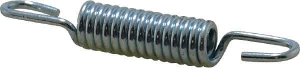 Made in USA - 1/4" OD, 13.74 Lb Max Load, 1-27/32" Max Ext Len, 0.047" Wire Diam Extension Spring - 56.06 Lb/In Rating - Eagle Tool & Supply