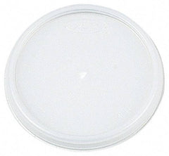 DART - Dart Lids for 12 oz Hot/Cold Foam Cups, Vented - White - Eagle Tool & Supply