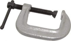 Gibraltar - Light-Duty 1-1/2" Max Opening, 1-1/2" Throat Depth, Cast Iron Standard C-Clamp - 400 Lb Capacity, 0" Min Opening, Standard Throat Depth, Malleable Cast Iron Screw - Eagle Tool & Supply