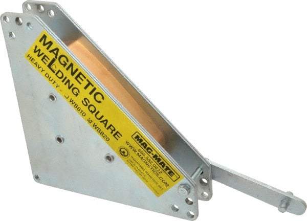 Mag-Mate - 8" Wide x 1-5/8" Deep x 8" High, Rare Earth Magnetic Welding & Fabrication Square - 325 Lb Average Pull Force - Eagle Tool & Supply