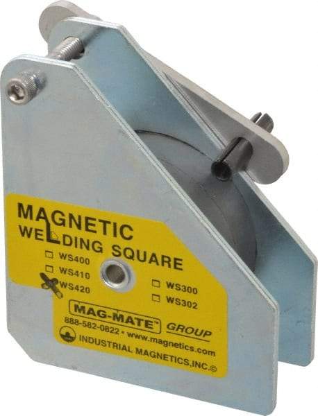 Mag-Mate - 3-3/4" Wide x 1-1/2" Deep x 4-3/8" High, Rare Earth Magnetic Welding & Fabrication Square - 150 Lb Average Pull Force - Eagle Tool & Supply