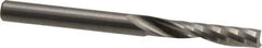 Onsrud - 1/4" Cutting Diam x 1-1/4" Length of Cut, 1 Flute, Upcut Spiral Router Bit - Uncoated, Right Hand Cut, Solid Carbide, 3" OAL x 1/4" Shank Diam, Single Edge, 21° Helix Angle - Eagle Tool & Supply