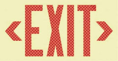 NMC - Exit, Plastic Exit Sign - 17" Wide x 10" High, Glow-in-the-Dark - Eagle Tool & Supply