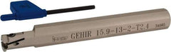 Iscar - GEHI, Internal, Right Hand, 0.094" Max Depth of Cut, 0.075 to 0.095" Groove Width, Indexable Grooving Tool Holder - GEMI.., GEPI.. Insert Compatibility, 5/8" Shank Width, 5" OAL, Through Coolant - Eagle Tool & Supply
