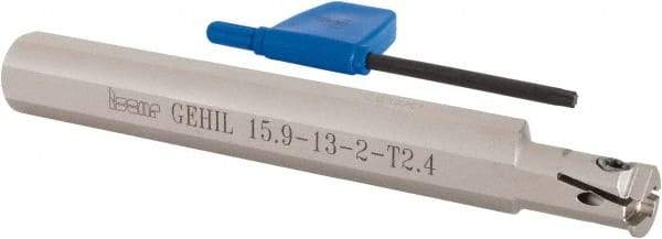 Iscar - GEHI, Internal, Left Hand, 0.094" Max Depth of Cut, 0.075 to 0.095" Groove Width, Indexable Grooving Tool Holder - GEMI.., GEPI.. Insert Compatibility, 5/8" Shank Width, 5" OAL, Through Coolant - Eagle Tool & Supply
