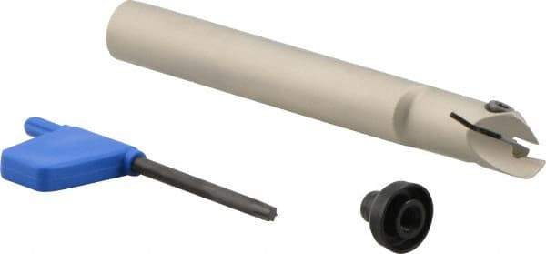 Iscar - 0.63" Min Bore Diam, 5" OAL, 5/8" Shank Diam, GEHIU Indexable Boring Bar - 1-1/4" Max Bore Depth, GEPI Insert - Eagle Tool & Supply