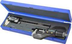 Fowler - 3 Piece, Machinist Caliper and Micrometer Tool Kit - 0 to 6 Inch Caliper, 0.0001 Inch Caliper Resoluion, 0 to 1 Inch Micrometer - Eagle Tool & Supply
