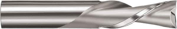 SGS - 1/2" Cutting Diam x 1-1/2" Length of Cut, 2 Flute, Downcut Spiral Router Bit - Uncoated, Right Hand Cut, Solid Carbide, 3-1/2" OAL x 1/2" Shank Diam, Square End - Eagle Tool & Supply