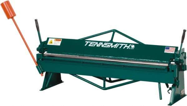 Tennsmith - 48-1/4 Inch Bending Length, Bench Machine Hand Brake - 61 Inch Wide, 22 Inch Deep, 31 Inch High - Eagle Tool & Supply