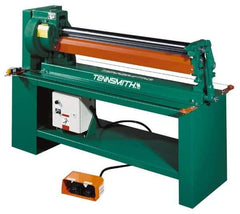 Tennsmith - 20 Gauge Max Stainless Steel Capacity, 49 Inch Max Forming Width, Floor Machine, Electric Slip Roll - 3/4 hp, 77 Inch Overall Width, x 50 Inch Overall Height, 3 Inch Slip Roll Diameter, 3/8, 1/2, 5/8 Inch Wire Groove Width, 230/460 Voltage - Eagle Tool & Supply