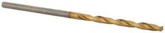 Guhring - 1/16" 118° High Speed Steel Jobber Drill - TiN Finish, Right Hand Cut, Spiral Flute, Straight Shank, 43mm OAL, Standard Point - Eagle Tool & Supply