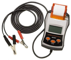 Solar - 6 to 24 Volt Digital Battery & System Tester with Integrated Printer - 40 to 2,000 CCA Range, 10' Cable - Eagle Tool & Supply