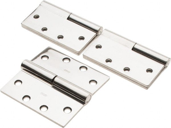Stanley - 4-1/2" Long x 4-1/2" Wide 304 Stainless Steel Full Mortise Commercial Hinge - Eagle Tool & Supply