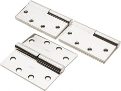 Stanley - 4-1/2" Long x 4-1/2" Wide 304 Stainless Steel Full Mortise Commercial Hinge - Eagle Tool & Supply