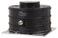 Tech Products - M12 x 1.75 Bolt Thread, 6-3/4" Long x 6.88" Wide x 3-1/2" High Pneumatic Stud Mount Leveling Pad & Mount - 1,200 Max Lb Capacity, 6.74" Base Diam - Eagle Tool & Supply