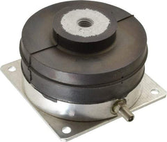 Tech Products - 1/2-13 Bolt Thread, 4-1/8" Long x 4.19" Wide x 2-1/2" High Pneumatic Stud Mount Leveling Pad & Mount - 300 Max Lb Capacity, 4.14" Base Diam - Eagle Tool & Supply