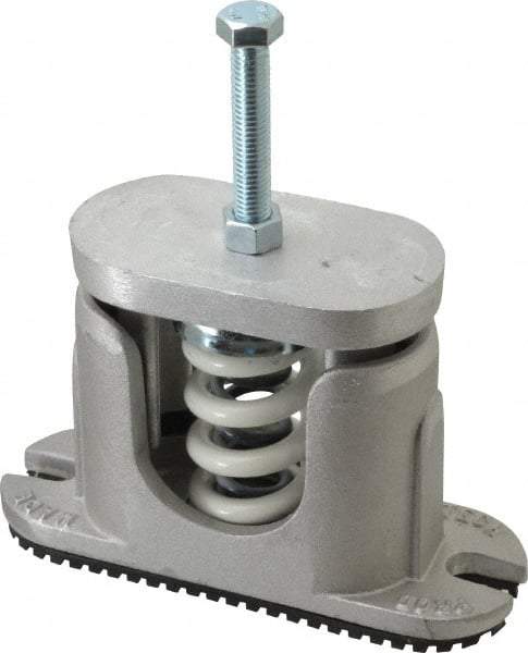Tech Products - 1/2-13 Bolt Thread, 7-3/4" Long x 2-5/8" Wide x 5" High Aluminum Housed Spring Mounts - 1,300 Max Lb Capacity, 3-1/2" Thread Length - Eagle Tool & Supply