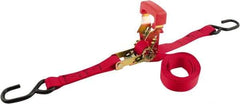 Erickson Manufacturing - 15' Long x 1" Wide, 2,000 Lb Basket Capacity, Polyester Web Sling - Red - Eagle Tool & Supply