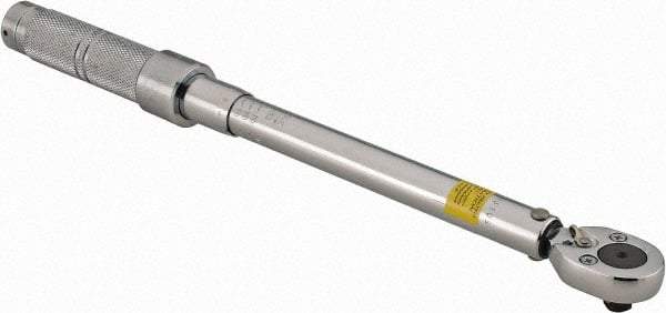 Proto - 3/8" Drive Mil Spec Micrometer Torque Wrench - 16 Ft/Lb to 80 Ft/Lb Torque, 15-1/2" OAL, Ratchet Head - Eagle Tool & Supply