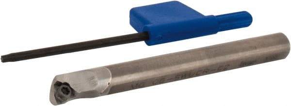Iscar - 6.6mm Min Bore Diam, 60mm OAL, 6mm Shank Diam, Indexable Boring Bar - Screw Holding Method - Eagle Tool & Supply