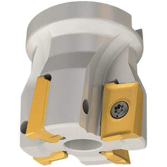 Iscar - 4 Inserts, 50mm Cut Diam, 22mm Arbor Diam, 20mm Max Depth of Cut, Indexable Square-Shoulder Face Mill - 0/90° Lead Angle, 50mm High, 3M AXKT 2006 Insert Compatibility, Series Mill2000 - Eagle Tool & Supply