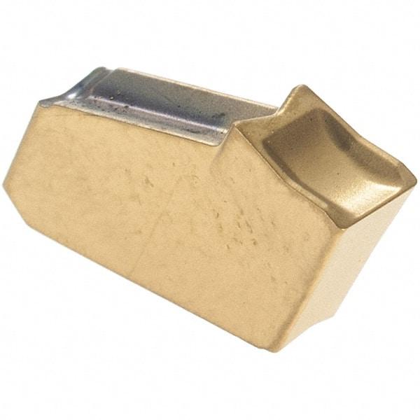Iscar - GFN3 IC1028 Grade, 0.1193" Cutting Width, Carbide Cutoff Insert - Neutral Lead Angle, 0.0079" Cnr Rad, TiAlN/TiN Coated, Single End - Eagle Tool & Supply
