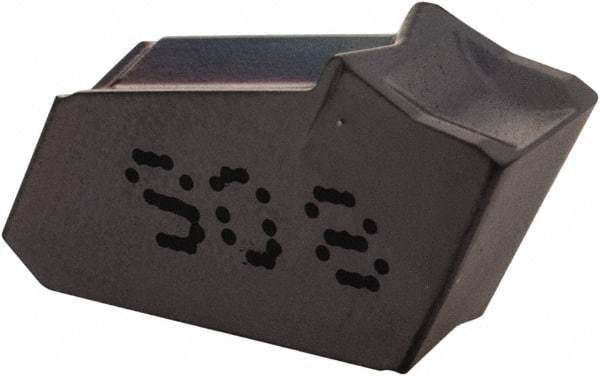 Iscar - GFN4 IC908 Grade, 0.1594" Cutting Width, Carbide Cutoff Insert - 0° Neutral Lead Angle, 0.0094" Cnr Rad, TiAlN Coated, Single End - Eagle Tool & Supply