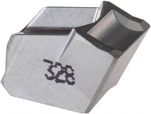 Iscar - GFN3003 IC328 Grade, 0.374" Cutting Width, Carbide Cutoff Insert - 0° Neutral Lead Angle, 0.0185" Cnr Rad, TiCN Coated, Single End - Eagle Tool & Supply