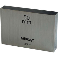 Mitutoyo - 50mm Steel Rectangular Gage Block - Eagle Tool & Supply